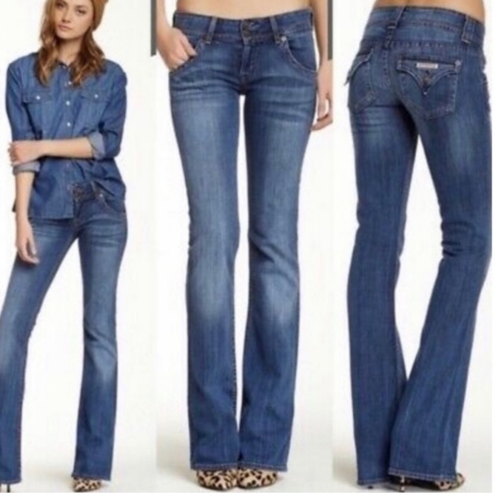 Hudson flare flap pocket mid-rise denim jeans size 28